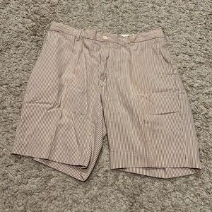 Polo Ralph Lauren Men's Seersucker Brown White Striped Shorts 36